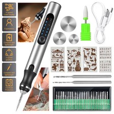 Electric Engraving Pen with 37 Bits USB Rechargeable Cordless Engraving Machine
