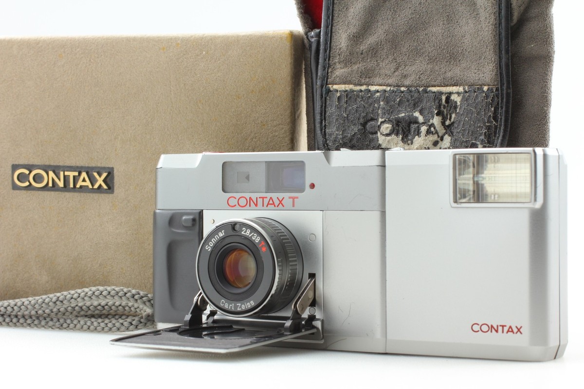 Near MINT] Contax T Silver Point & Shoot Film Camera w/ T14 Auto