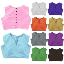 Women's Designer Blouse Ready Made Stitched V-Neck Choli Crop Top For Party Wear