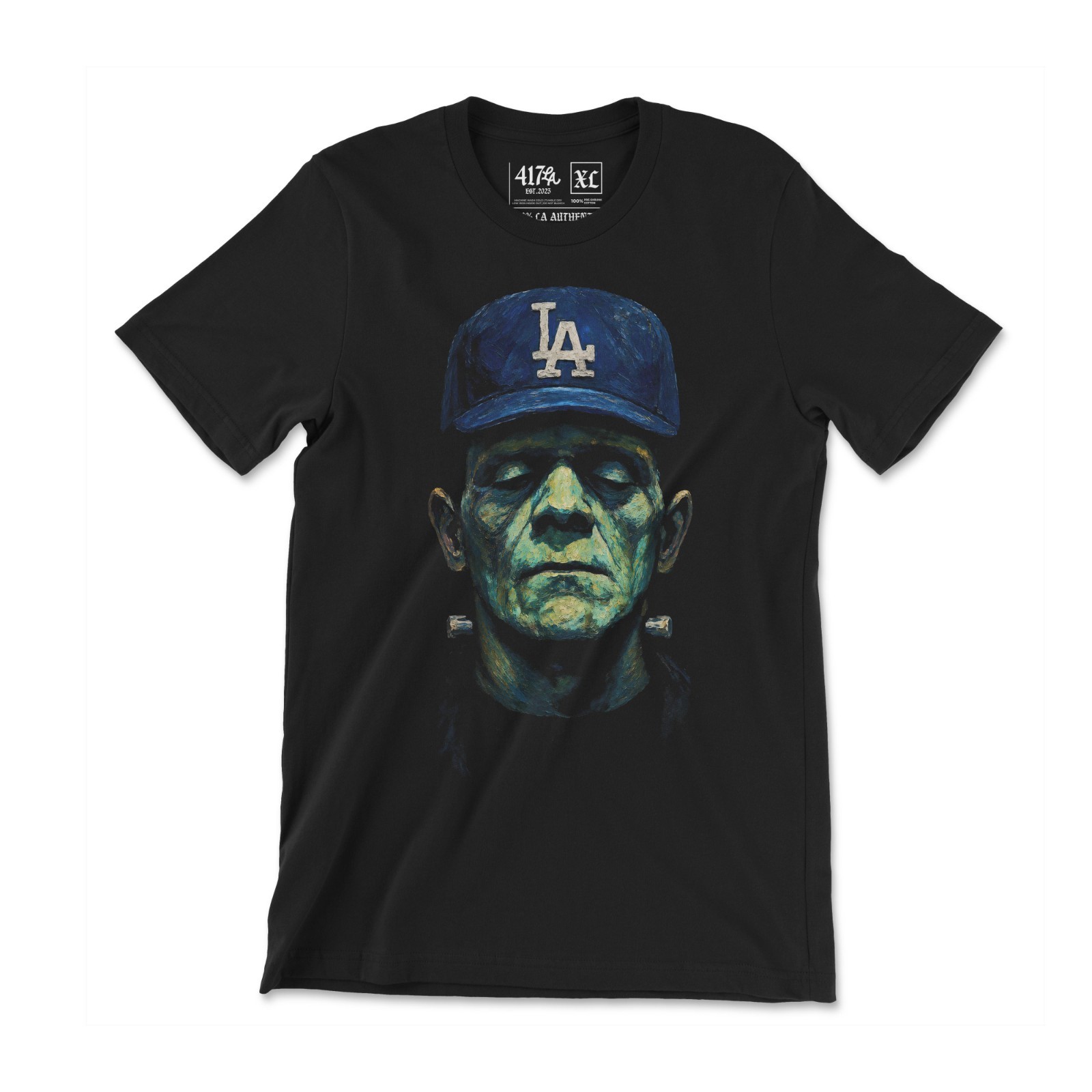 Los Angeles Dodgers Frankenstein T-Shirt Halloween LA Baseball Horror Tee 417LA