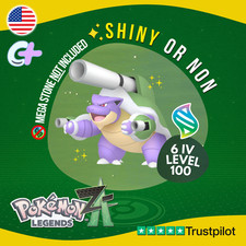 Mega Blastoise Brillante o No ✨ 6 IV Leyendas Pokémon Z-A Listo para Batalla ZA Z A