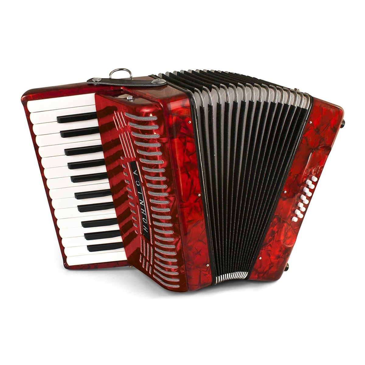 Hohner Accordions 1303-RED 12 Bass Entry Level Piano Accordion