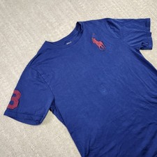Polo Ralph Lauren Shirt Youth XL Blue Big Pony Logo Cotton