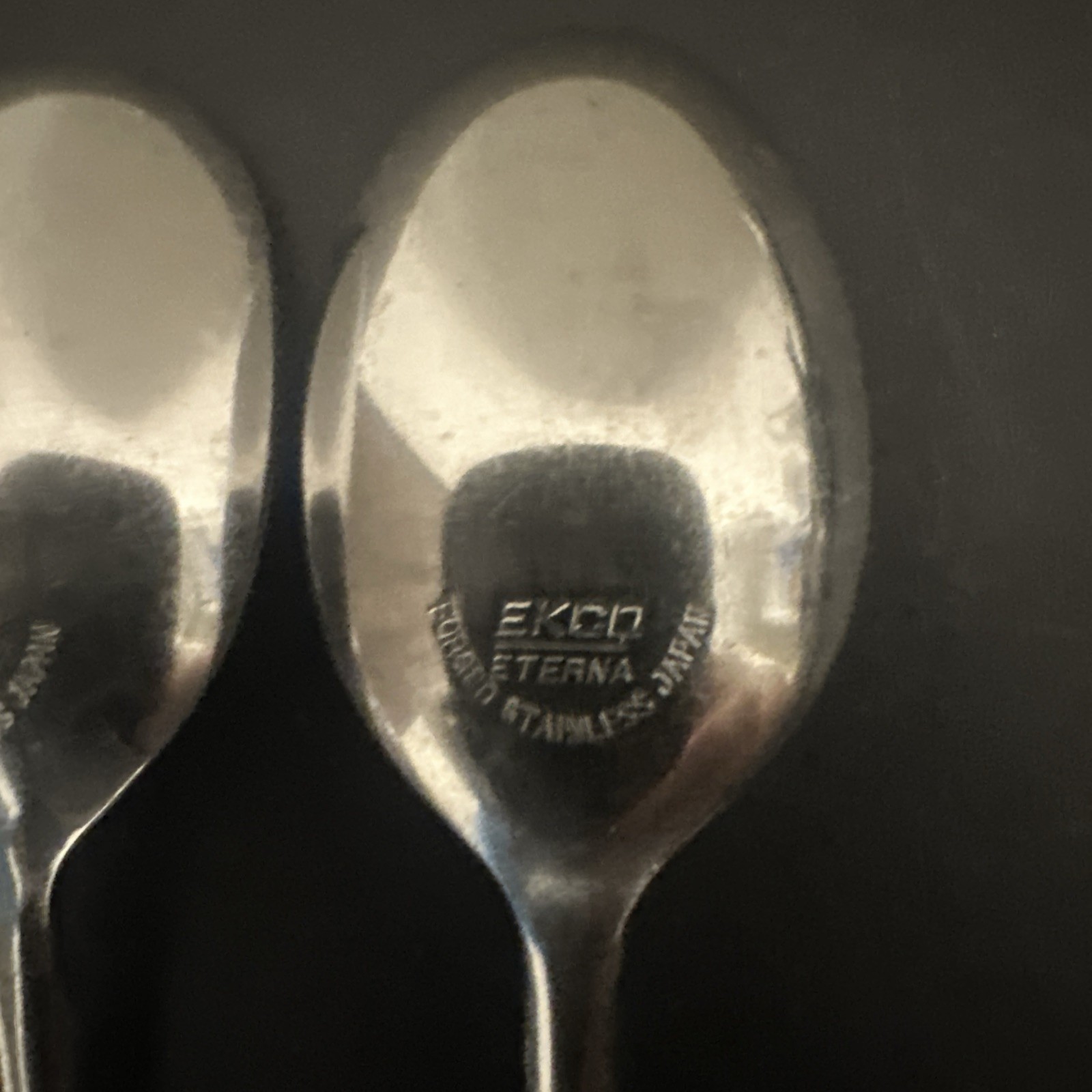 Vintage Ecko Epic Eterna Canoe Muffin 7 Iced Tea Spoons Forged Stainless