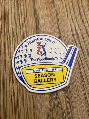 1986 HOUSTON OPEN PIN BADGE PGA GOLF SEASON GALLERY CLUBHOUSE THE WOODLANDS TPC