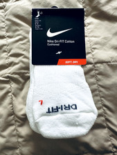 NIKE Dri-FIT Cushioned 3-Pack Crew Socks Medium (White)