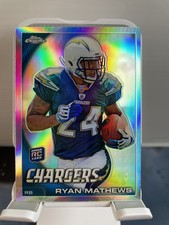 2010 Topps Chrome Refractor Ryan Mathews #C140 Rookie Card - LA Chargers. rookie card picture