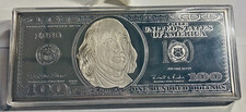 bar Franklin 1999 Washington Mint $100 Franklin Proof 4 Troy Oz .999 Fine Silver Bar — listing 2