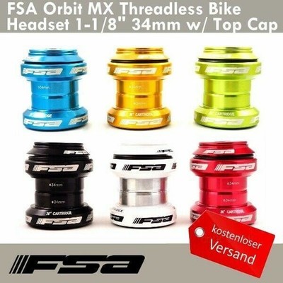 FSA Orbit MX Gewindelos Fahrrad Steuersätze 1-1/8'' 34mm w/Top Cap - 7 Farbe