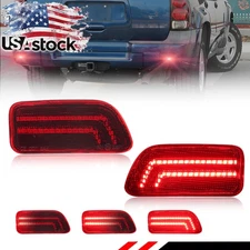 Red LED Rear Tail Brake Bumper Reflector Lights For 02-09 Chevrolet Trailblazer