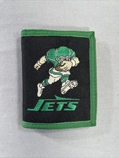 Vintage 90’s New York Jets Bifold Nylon Wallet Has Hole On Back NFL
