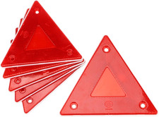 6 Pcs Red Safety Reflector Warning Sign Slow Moving Triangle Sign
