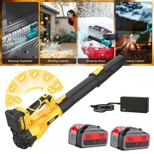 Cordless Leaf Blower 580CFM Handheld Electric Leaf Blower w/2 Battery & Charger