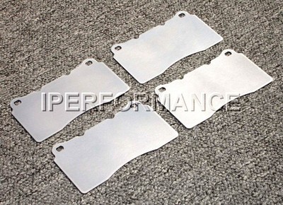 Titanium Brake Pad Shim Heat Shield Set for Cadillac CTS-V 2004-2008; Front