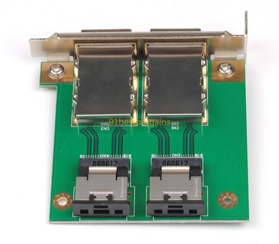 Set of 4 SFF-8087 to 2 Port External HD SAS SFF-8088 PCI Mini SAS Adapter