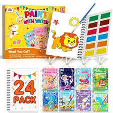 24 Mini Water Coloring Books for Kids - Party Favors, Goodie Bag Stuffers, Art C