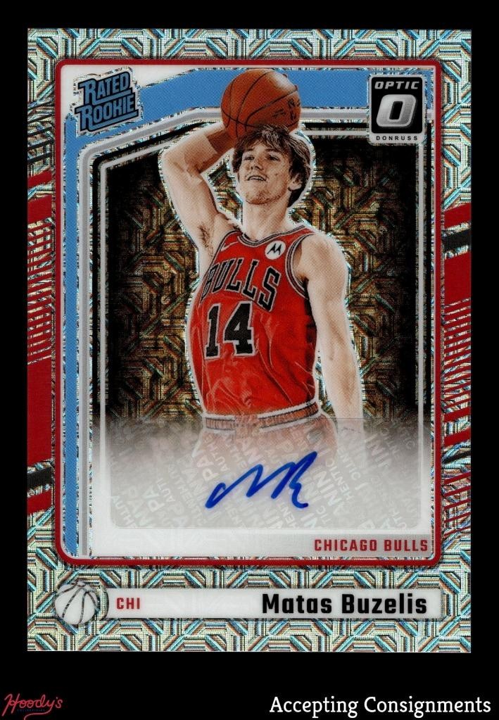2024-25 Donruss Optic Choice #306 Matas Buzelis RC RATED ROOKIE AUTO Bulls