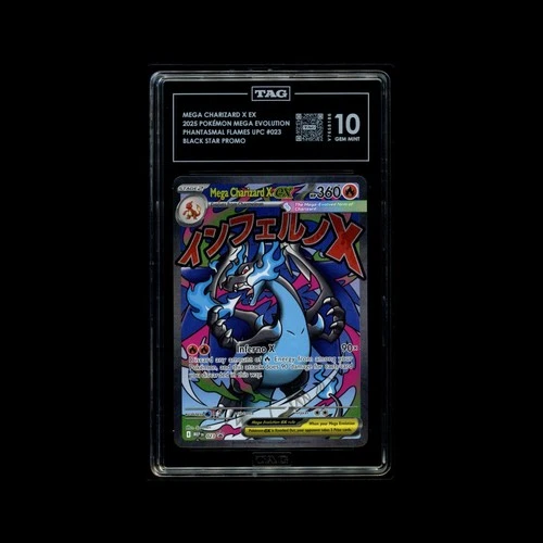 Mega Charizard X ex 023 UPC Promo 💎 TAG 10 Gem Mint