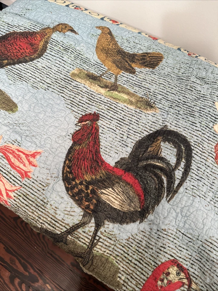 Manta John Derian Target 50"X70" acolchada collage pájaro nueva con etiquetas Foto 3 de 4