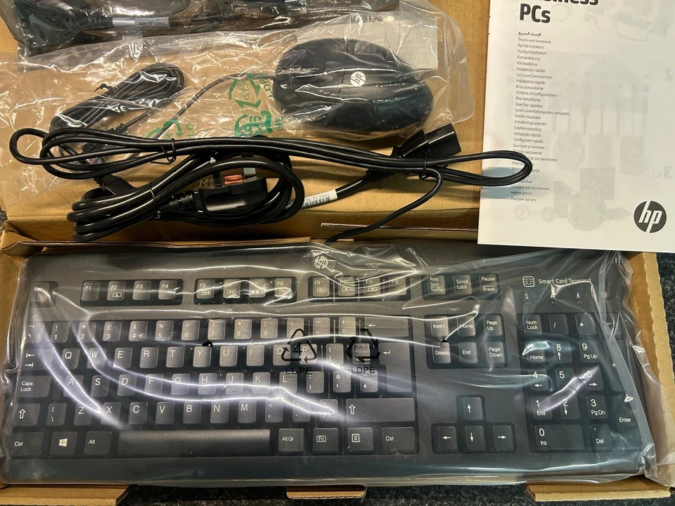 HP Keyboard And Mouse. USB. Comes With Kettle Power Lead. Never Removed From Box - Image 3 of 4