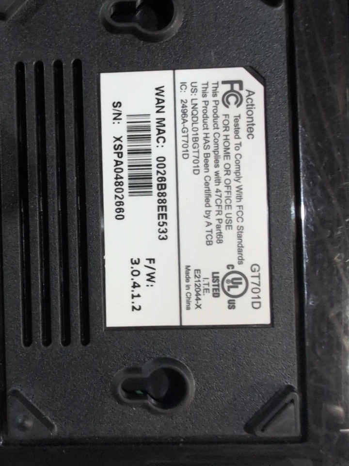 ActionTec GT701D High-Speed DSL Modem w Power Cord, CD & Quick Start Guide - Image 3 of 3