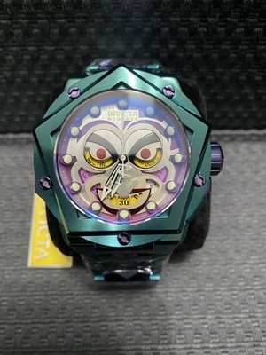 Invicta Reserve 54mm Helios LE DC Comic Joker Green & Purple Watch,Model #44461