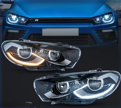 For Scirocco 2009-2017 1 Pair LED Headlights DRL Head Lamps PLUG&PLAY Upgrade 