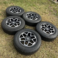 5 New 2021-25 Ford Bronco 18” Black machined Factory OEM Wheels Rims Tires TPMS