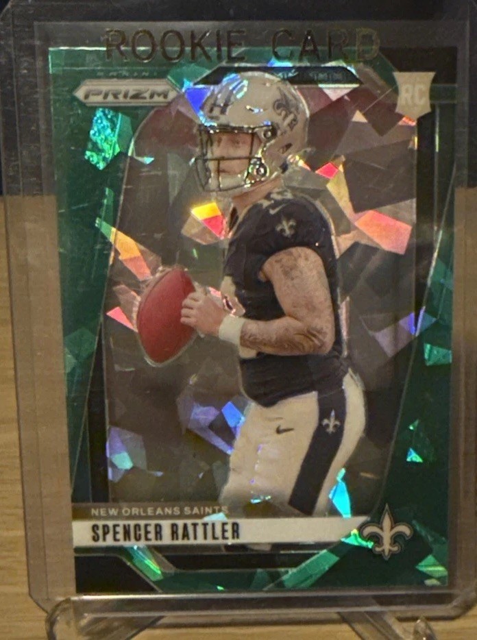2024 Panini Prizm - Rookies Spencer Rattler #388 Green Ice Prizm (RC)