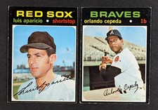 1971 Topps Baseball Lot 2 Cards Orlando Cepeda Luis Aparicio
