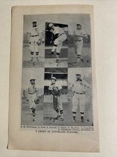Cleveland Naps Addie Joss Jay Clarke Bill Bradley 1907 Baseball 4X6 Team Picture