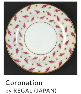 Vintage Regal China Coronation Pattern Six Bread And Butter Plates & Two Saucers