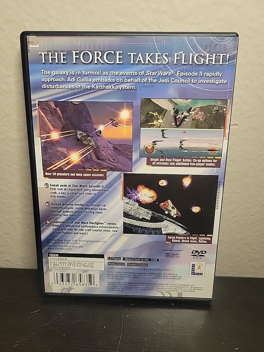 Star Wars Jedi Starfighter Game (Sony PlayStation 2, PS2