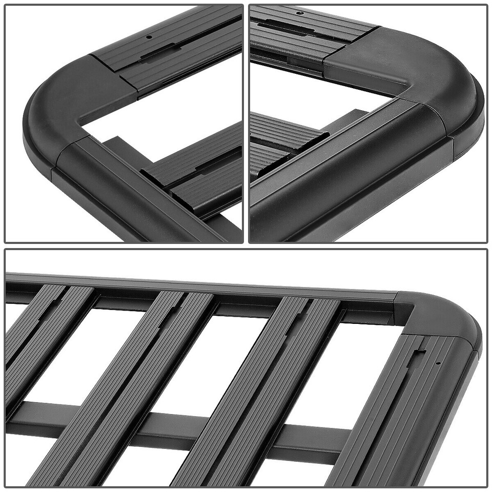 60" L X 48" W Light Weight Black Roof Rack Cargo Box Carrier Basket w