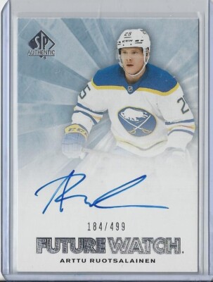 2022-23 UD SP Authentic Autograph Arttu Ruotsalainen Future Watch Auto ...