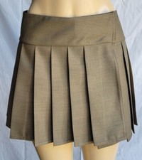 REGULAR MINI Skirt Plaid Pleated Espresso 