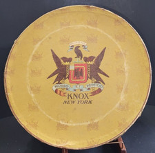 Vintage 11" KNOX NEW YORK Cardboard HAT BOX Millinery Twisted Rope Handle