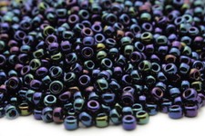 Miyuki Round Rocailles 6/0 Metallic Blue Iris Seed Beads RR-452