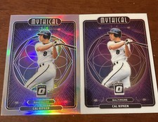 Cal Ripken 2021 Donruss Optic Mythical Holo Silver Prizm SP #M6 & Base Card