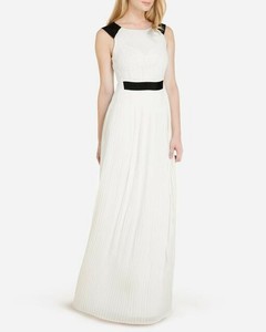 ted baker bridal lace trim pleated skirt dress