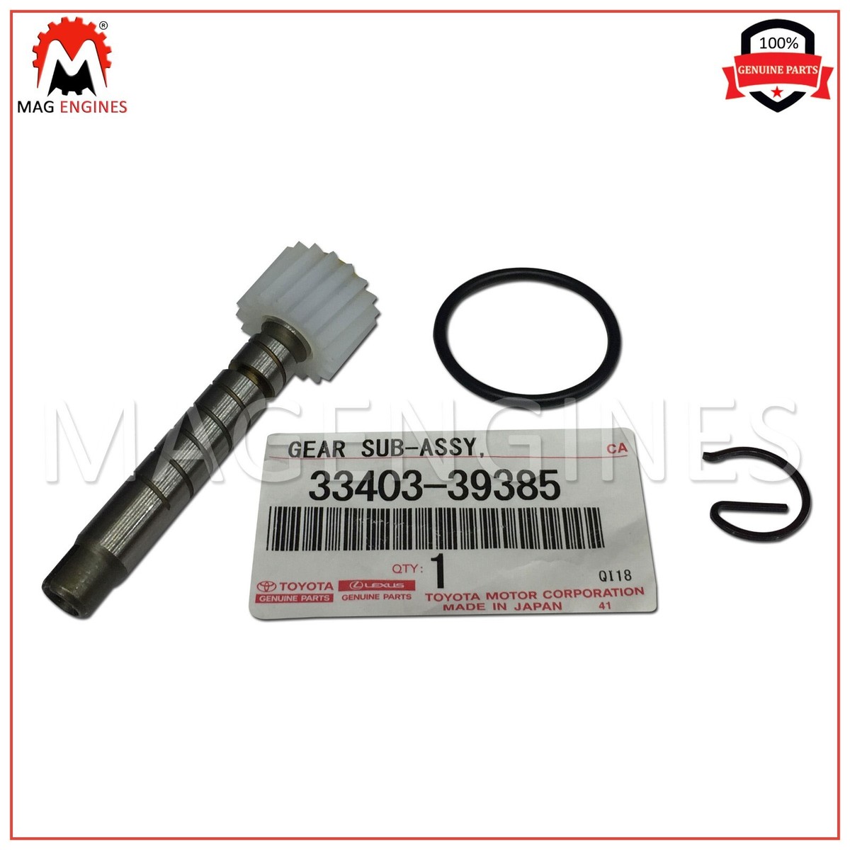 33403-39385 GENUINE OEM GEAR SUB-ASSY, SPEEDOMETER DRIVEN (MTM