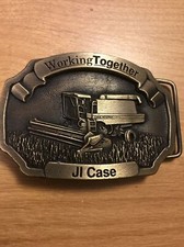 Case IH Belt Buckle 1688 Combine w/Bean Head "Working Together"