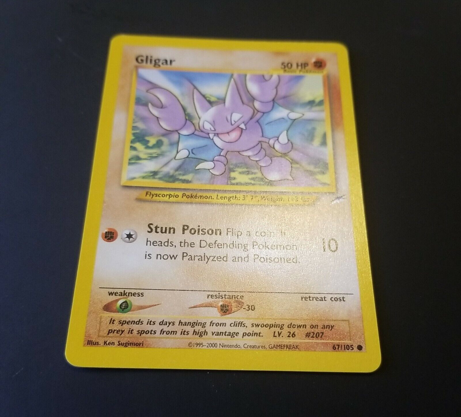 Gligar 67/105 - Neo Destiny - VINTAGE WOTC Pokemon CARD - NM/M
