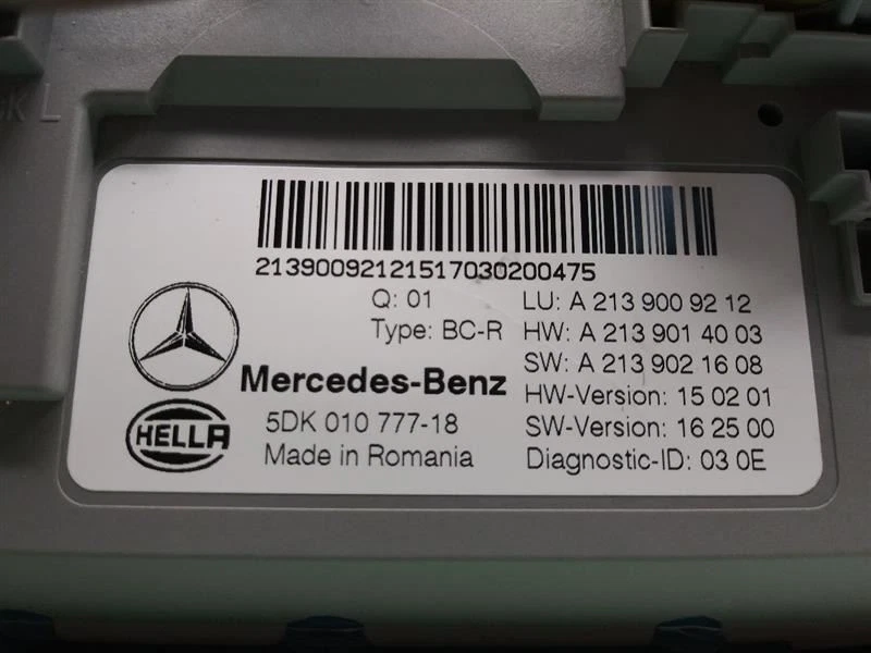Mercedes e300 2017 OEM módulo SAM trasero módulo de activación de señal 2139009212 17-18 Foto 2 de 4