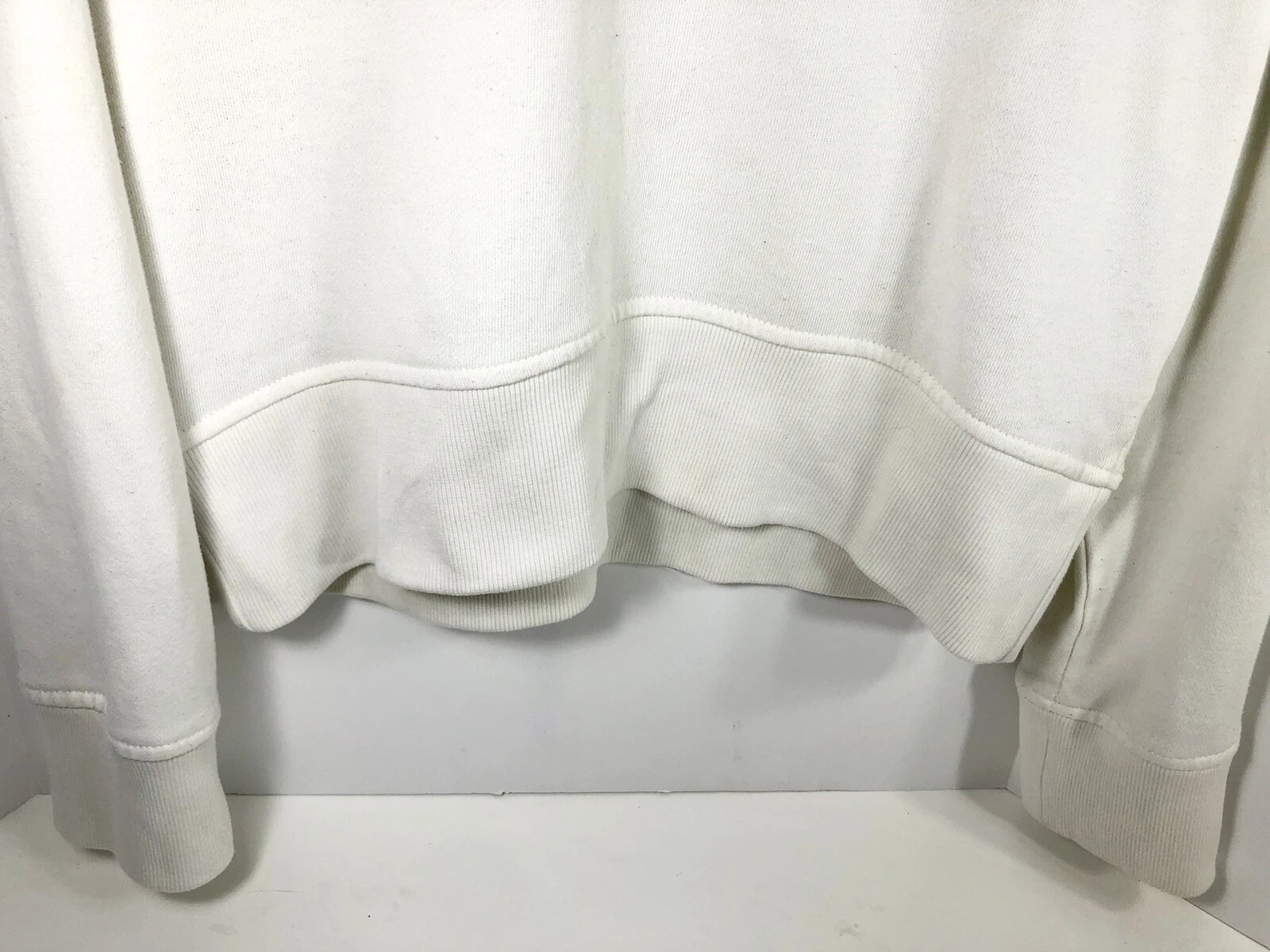 OFF WHITE Felpa Madewell Dickies Donna Medio Bianco Infuso Tagliato Pullover Manica Lunga