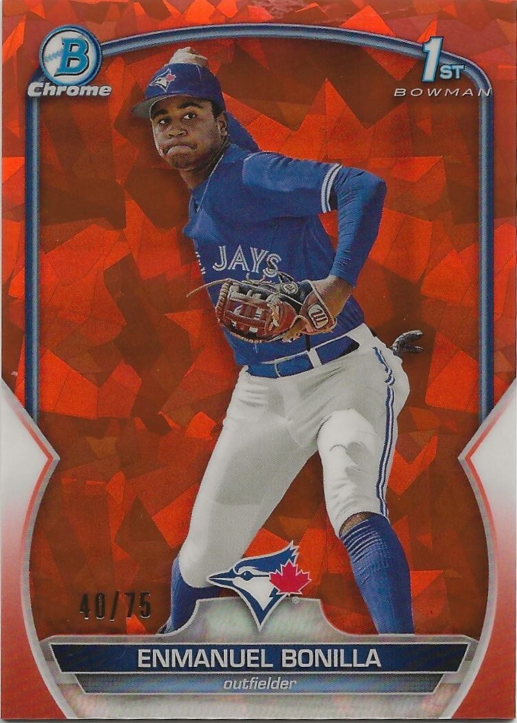 2023 Bowman Chrome Sapphire Orange Enmanuel Bonilla 40/75 #BCP-163