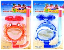 Dolphin Frog Child Size Learn to Swim Class Mask Snorkel Kit Kids Goggle Nudgee
