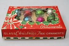 Lot Vintage Glass Feather Tree Silver BALL 25mm Mini Christmas Ornament Japan