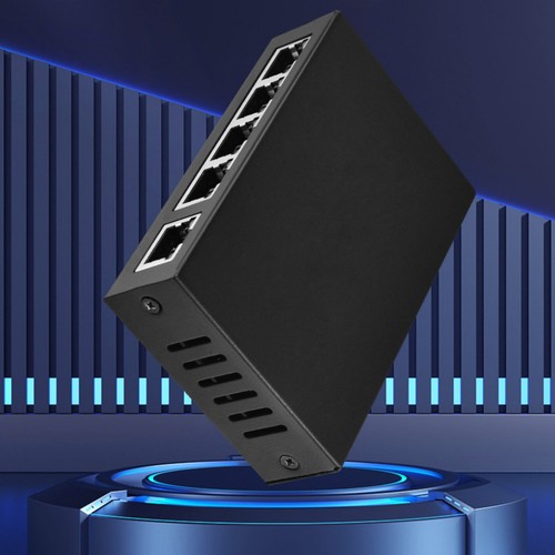 New 100mbps 5 Port POE Repeater 1 in 4 Out Extender Network Switch Accessories - Picture 8 of 14
