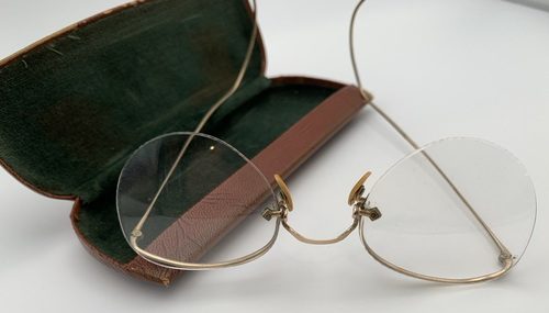 Vintage American Optical Wire Rim Eyeglasses A/O 1/10 12K GF Etched Lens Rim - Picture 5 of 17
